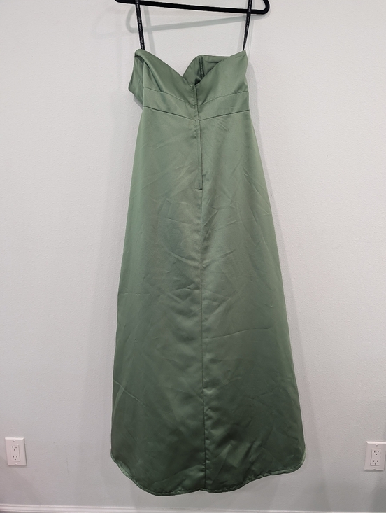 Alfred Angelo Clover Green Strapless Evening Gown Size 10 - Picture 8 of 8